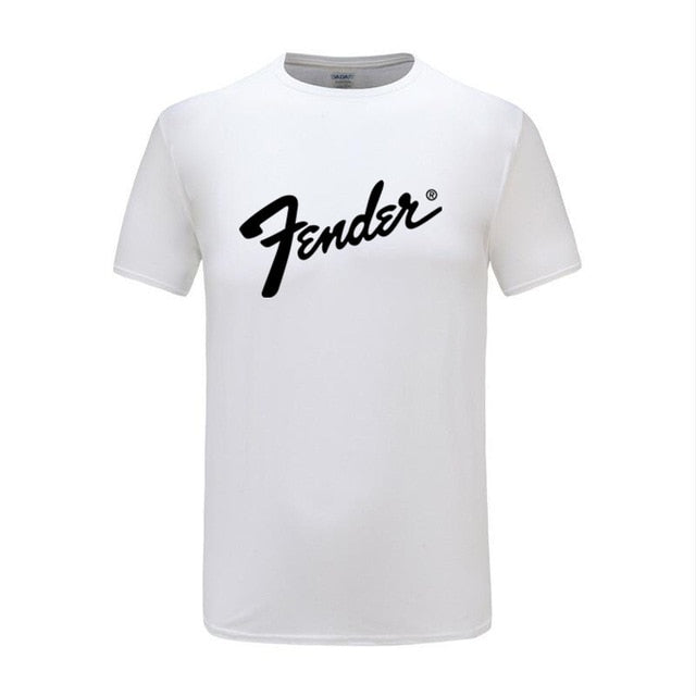 GVHHCK Free Shipping 100% Cotton Fender T Shirt Men Women Summer Short Sleeve Print T-shirt Harajuku Hip Hop Tops Brand Clothes