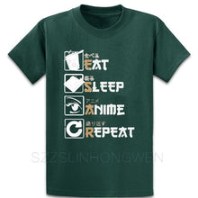 Load image into Gallery viewer, Eat Sleep Anime Beautiful Cartoon T Shirt Leisure Size Over Size S-5XL Personalized Summer Style Cotton Comical Slim Shirt
